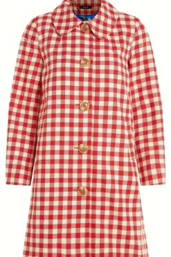 Anais Coat Long Nimes Check