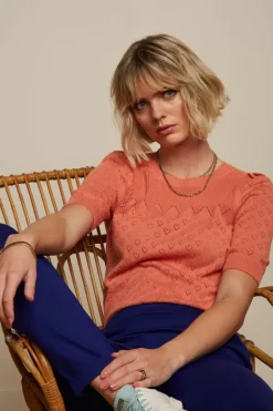 Bella Knit Top Heart Ajour