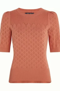 Bella Knit Top Heart Ajour