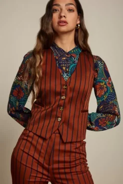 Bianca Gilet Cubano Stripe