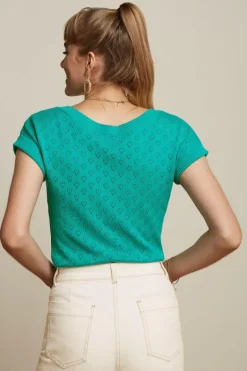 Boatneck Top Heart Ajour Bci