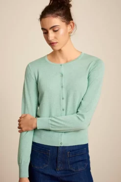 Cardi Roundneck Organic Lapis