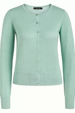 Cardi Roundneck Organic Lapis