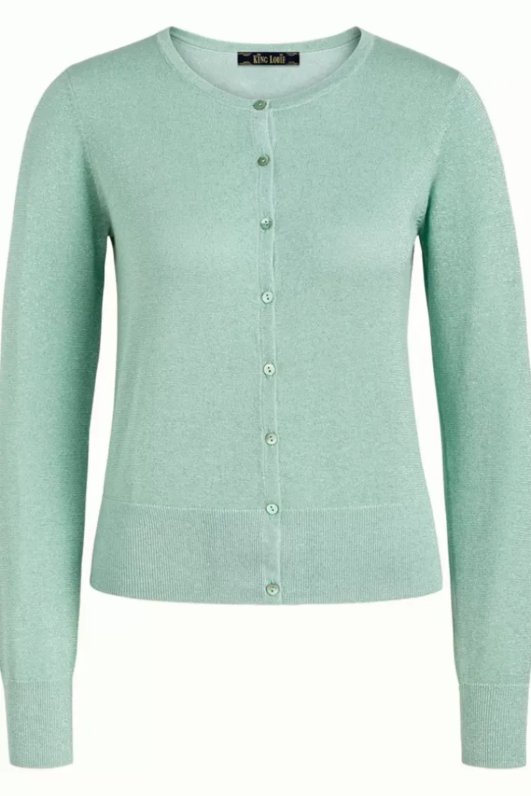 Cardi Roundneck Organic Lapis