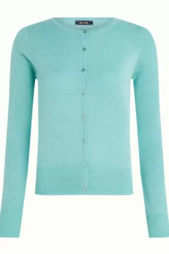 Cardi Roundneck Organic Lapis