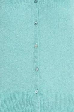 Cardi Roundneck Organic Lapis