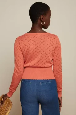 Cardi V Heart Ajour Bci