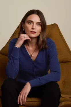 Cardi V Heart Ajour Bci