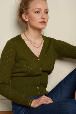 Cardi V Heart Ajour Bci