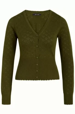 Cardi V Heart Ajour Bci