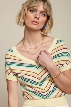 Double V Top Riera Stripe