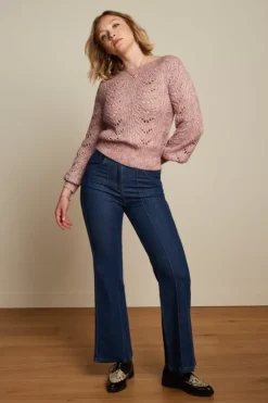 Ella Pintuck Pants Golden Denim