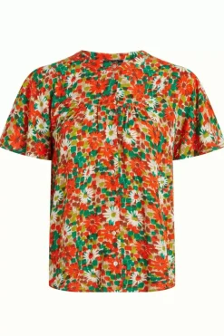 Lisa Flared Blouse Keylime