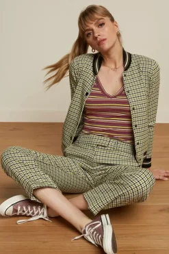 Luz Pants Pied-De-Poule