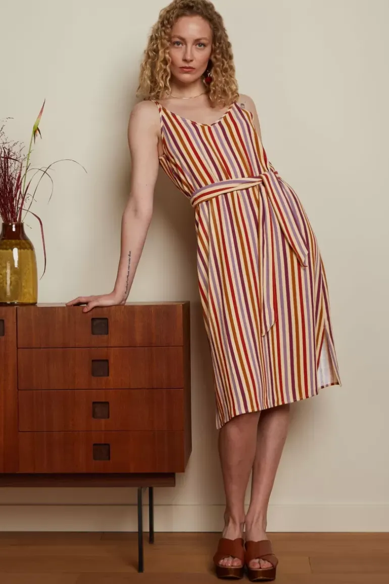 Nadya Dress Cassava Stripe