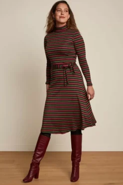 Rollneck Dress Jardin Stripe