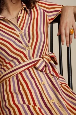 Rosie Dress Cassava Stripe